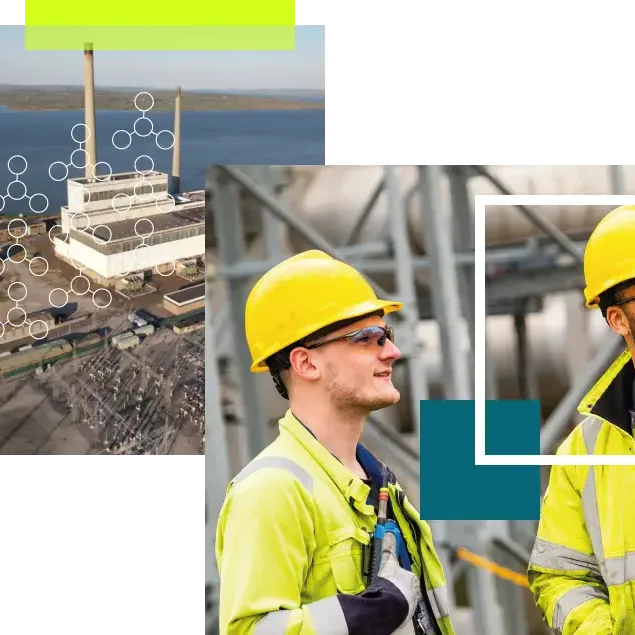 Specialist energie la calculator cu turbine eoliene în fundal
